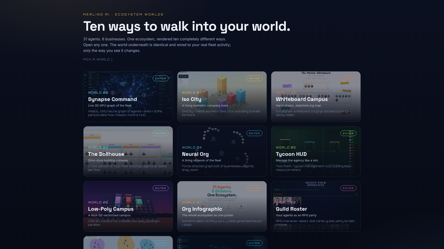All worlds landing